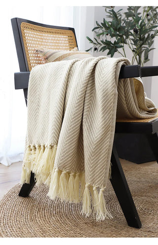 Chevron Tassle Blanket