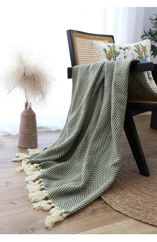 Chevron Tassle Blanket